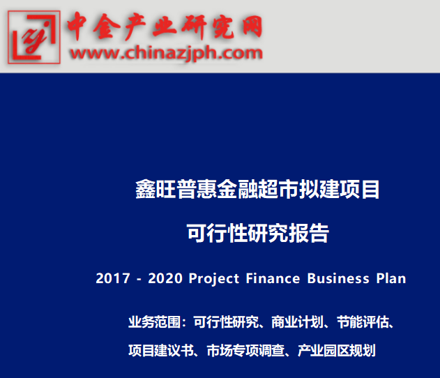 鑫旺普惠金融超市拟建项目可行性研究报告(二)